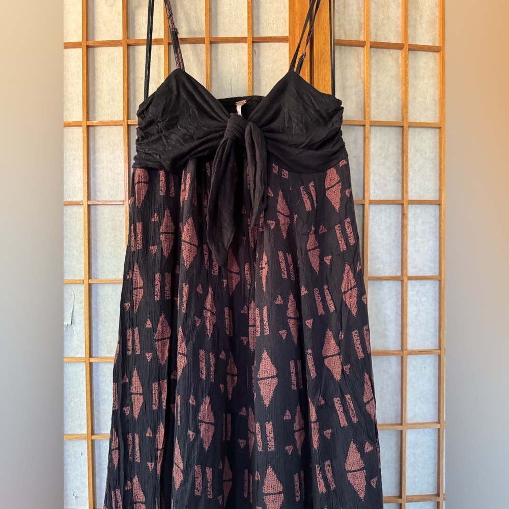 Free People Black and brown tribal  Patterned maxi  Dress S